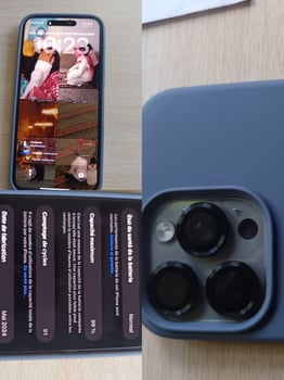 iPhone 15 Pro Max - 256 Go, Excellent état, Coque incluse