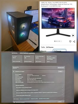 PC Gamer performant avec RX 6500 XT et écran 24 - 16 Go DDR4, SSD 1To