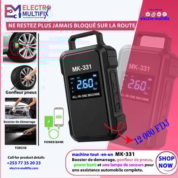 Panne de batterie ou pneu dégonflé ? Le kit de survie auto MK-326 vous sauve la mise !