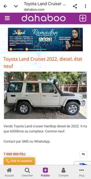 Toyota Land Cruiser Hardtop 2022 - Comme Neuf