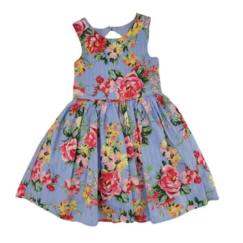 Robe pour enfant Zunieurs - Imprimé floral bleu - Taille 6 ans