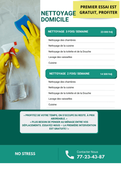 Service de nettoyage à domicile - Premier essai gratuit !