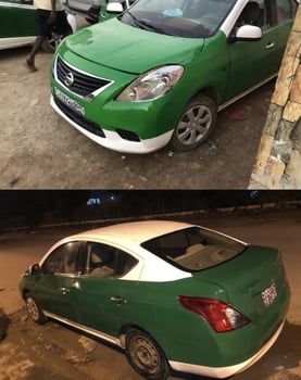 Nissan Taxi en service, moteur essence économique, climatiseur propre