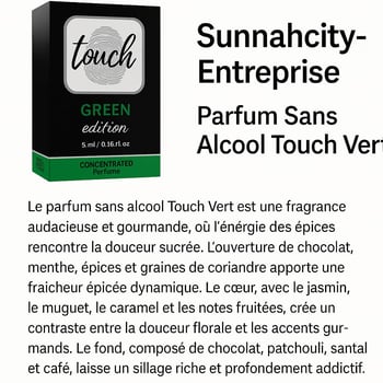 Parfum concentré sans alcool Touch Jaune,Chaussures cuir et petit cola