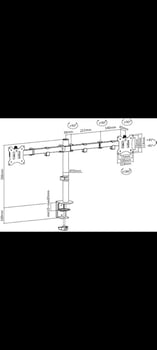 Support de bureau pour double écran LCD LED