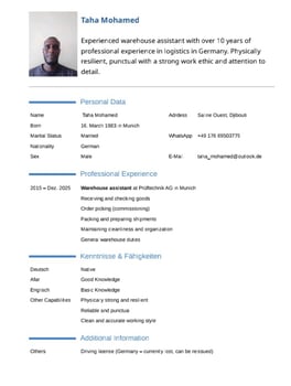 Aide-entrepôt expérimenté à la recherche d\'un poste