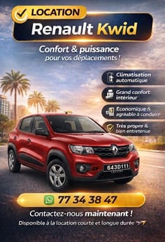 Renault Kwid Rouge, Boîte Manuelle, Confortable et Économique