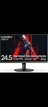 Moniteur de jeu Koorui G2511P, 24,5 pouces, résolution Full HD, 200 Hz