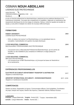 Jeune licencié en électrotechnique