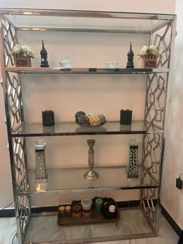 Ensemble mobilier table basse verre et table à manger ronde