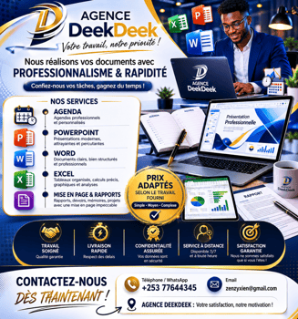 Agence DeekDeek services professionnels de documents et présentations rapides