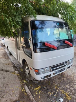 bus Mitsubishi rosa 2018