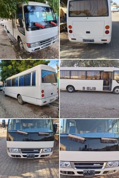 Deux bus Mitsubishi rosa 35 places neufs à vendre