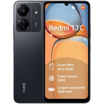 Redmi 13C 128 Go 4 Go RAM écran 90Hz en excellent état