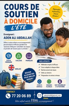 Cours de soutien scolaire à domicile en français et anglais