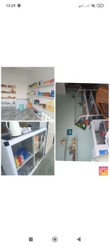 Mini market équipé en aluminium avec frigo congélateur récent