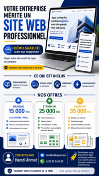 Création de site web professionnel moderne et adapté