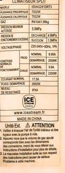 Climatiseur IceStream 24 BTU Inverter neuf 2025