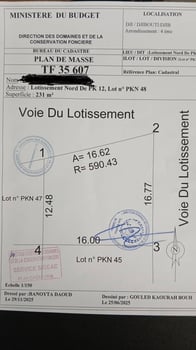 Parcelle viabilisée 231 m² à PK12 Nord avec deux façades
