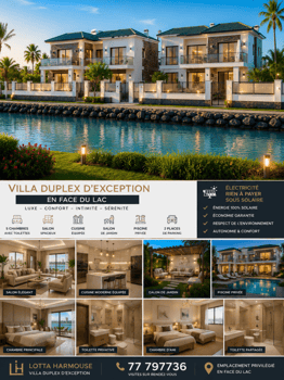 Villa duplex F7 avec vue mer et piscine à Haramouse Lottah
