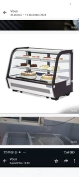 Vitrine congélateur neuve pour cafétéria