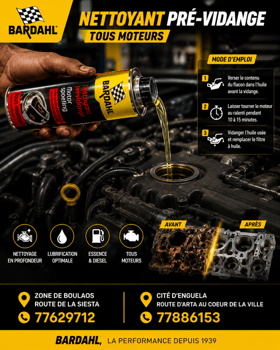 Nettoyant moteur Barahl pré-vidange pour essence et diesel