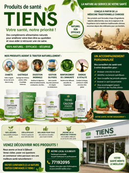 Compléments naturels Tiens pour bien-être et santé