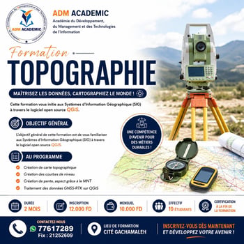 Formation topographie certifiante avec QGIS et travaux pratiques