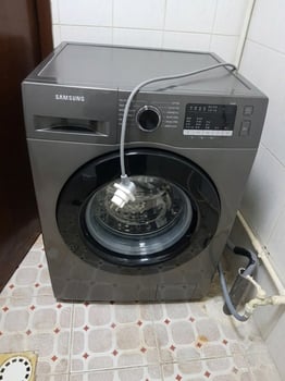 Lave-linge Samsung automatique gris foncé, état neuf