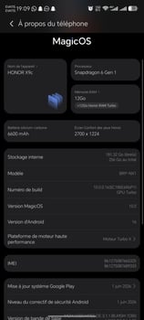Honor X9c 256 Go, 12 Go RAM, quasi neuf, 3 mois d\'utilisation