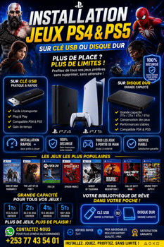 Installation rapide de jeux PS4 et PS5 sur clé USB ou disque dur