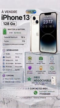 iPhone 13 mini128 Go en bon état