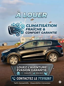 Location Kia Sportage 2016 SUV diesel boîte automatique noir