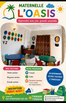 Maternelle et garderie L\'OASIS en environnement sécurisé et éducatif