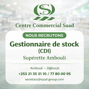 Offre d\'emploi gestionnaire de stock expérimenté 3 ans minimum