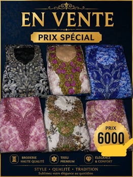 Tissus brodés premium pour abayas élégantes