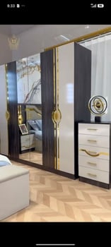 Ensemble chambre 8 pièces en MDF Premium avec lit XXL