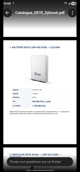Onduleurs Deye 20 kW et batteries lithium 5,32 kWh