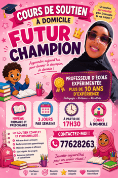 Cours de soutien scolaire à domicile pour enfants