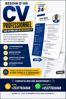 Création de CV professionnel moderne et personnalisé rapide