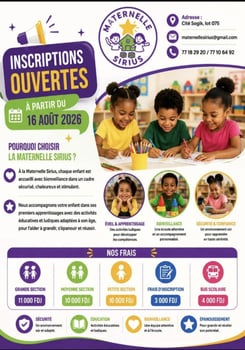 Maternelle Sirius : inscriptions ouvertes pour 2026-2027