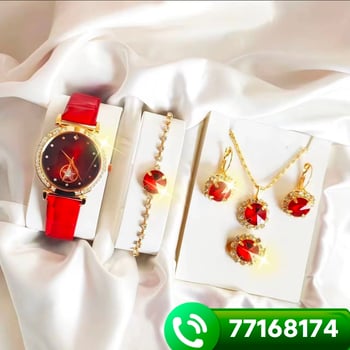Ensemble bijoux 4 pièces en 4 couleurs élégantes