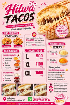 Tacos gourmands faits maison avec livraison rapide