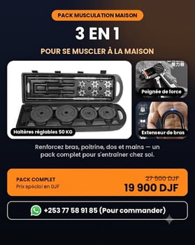 Pack musculation complet 3-en-1 pour entraînement à domicile