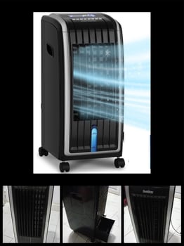 Rafraîchisseur, humidificateur et purificateur d\'air Beldray 5L portable