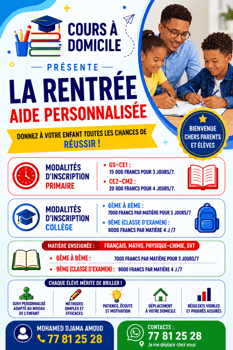 Soutien scolaire personnalisé à domicile du primaire au collège
