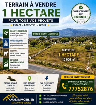 Terrain agricole 1,5 ha à Damerjog, idéal projet rural