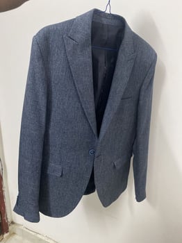 Veste blazer bleu jean taille L de qualité supérieure