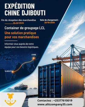 Fret maritime LCL Chine-Djibouti, départ octobre 2026
