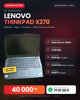 PC portable Lenovo ThinkPad Core i5 en bon état
